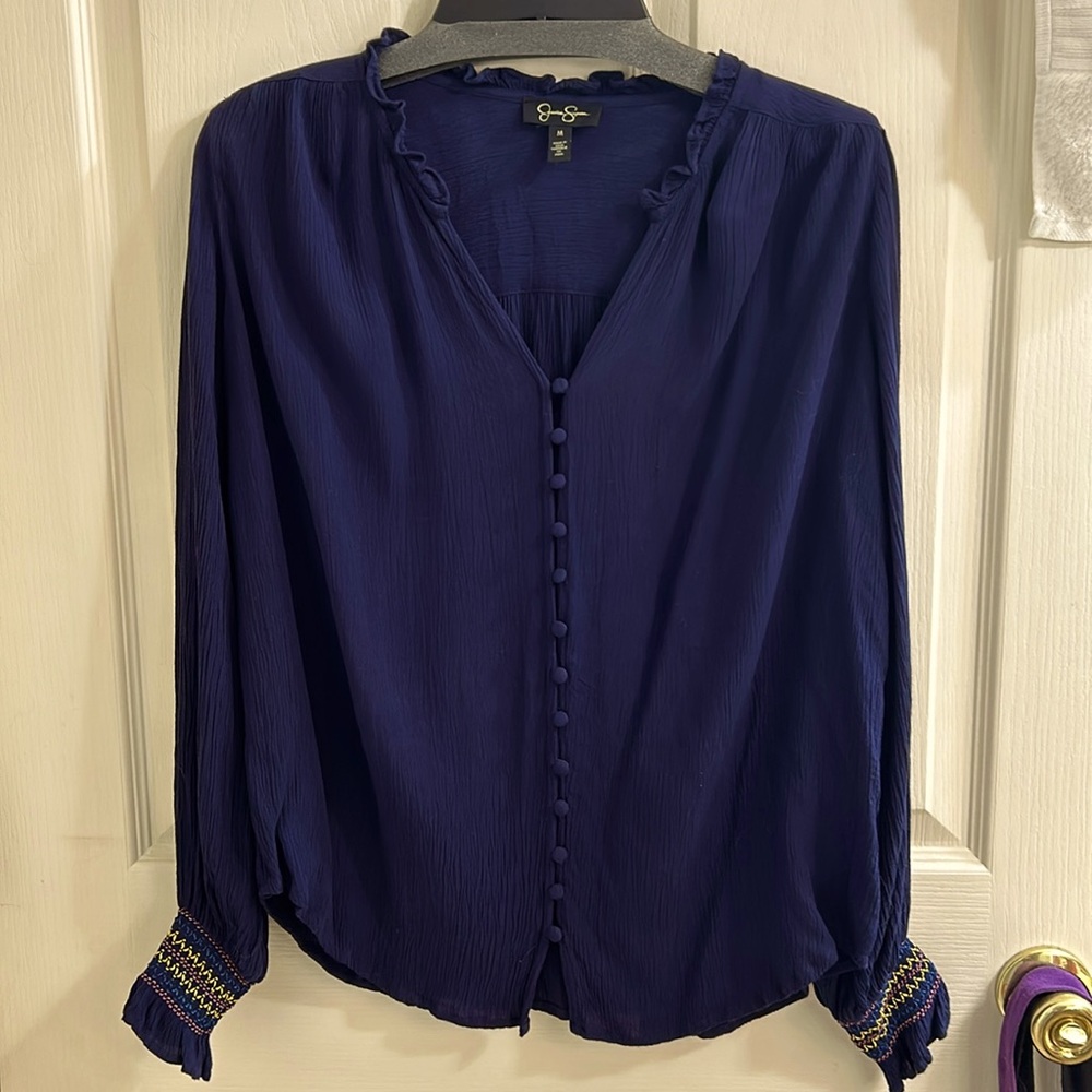Jessica Simpson beautifull navy EUV Blouse